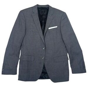 HUGO BOSS REDA Mens Grey Italian Fabric Super 110 Slim Fit Blazer Sport Coat 40R
